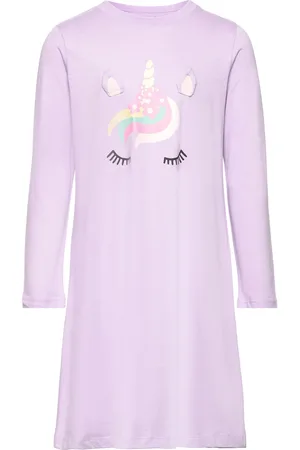 Lindex Nightgown Unicorn And Aop Purple