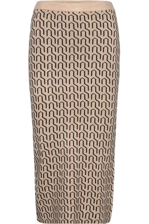 VERO MODA Vmgoldneedle Art 7/8 Pencil Skirt Beige