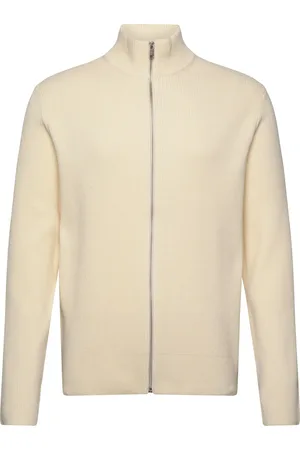 Lindbergh Knitted Zip Cardigan Cream