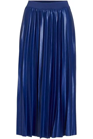 VILA Vinitban Midi Skirt - Noos Blue
