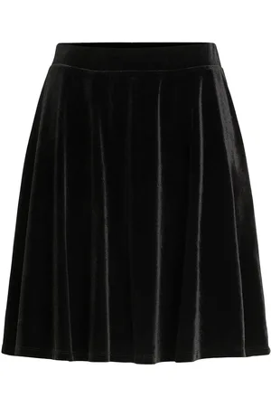 VILA Vikatja Hw Short Velvet Skirt/Ka Black