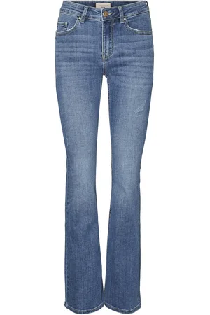 VERO MODA Vmflash Mr Flared Jeans Li347 Ga Noos Blue