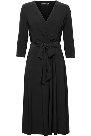 Ralph Lauren Surplice Jersey Dress Black