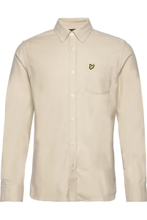 Lyle & Scott Plain Flannel Shirt Beige