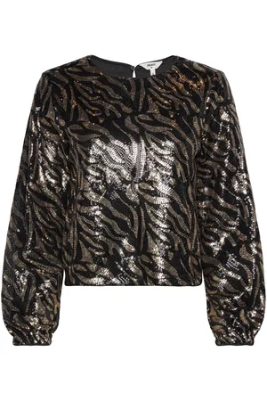 Object Objpernille Sansi Closed L/S Top 130 Div Black