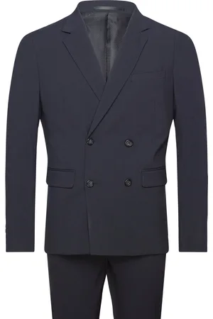 Lindbergh Plain Db Mens Suit - Normal Lenght Navy