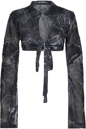 HAN Kjøbenhavn Camo Mesh Wrap Top Grey