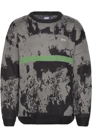 Denim Project Dpknitted Camo Stripe Sweater Black