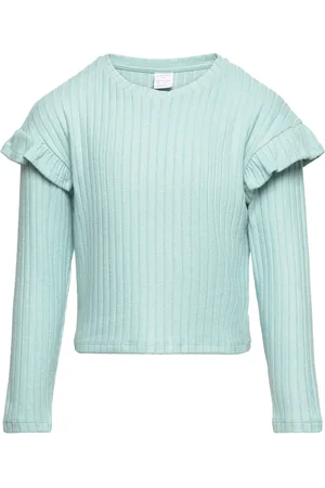 Lindex Sweater Soft With Frill Young Blue