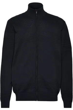 Lindbergh Zip Cardigan Pearl Knit Navy