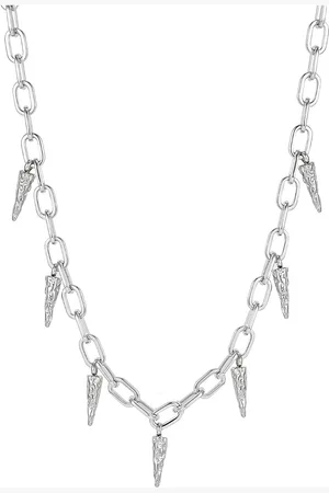 Bud to rose Spike Chain Necklace Gold Silver