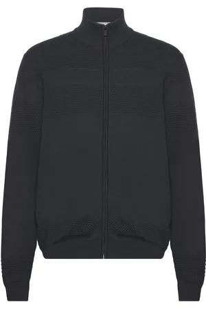 Lindbergh Zip Cardigan Pearl Knit Black