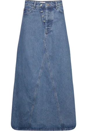 Ganni Overdyed Cutline Denim Blue