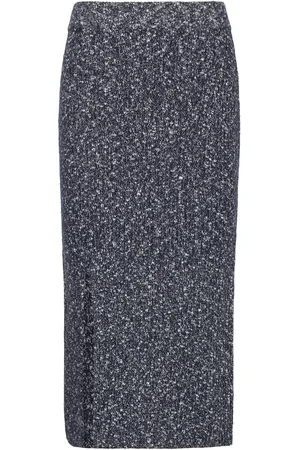 Tommy Hilfiger Texture Nep Pencil Skirt Blue