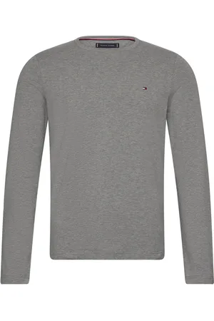 Tommy Hilfiger Stretch Slim Fit Long Sleeve Tee Grey