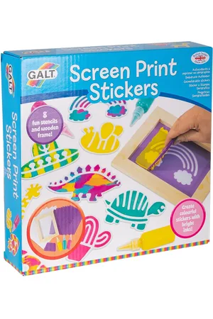 John Galt Screen Print Stickers Patterned
