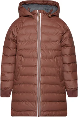 Mikk-Line Pu Puff Long Jacket Rec. Brown