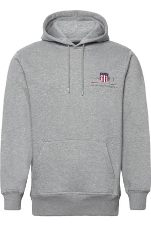 GANT Reg Medium Archive Shield Hoodie Grey