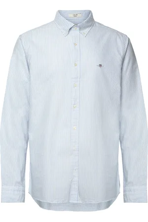 GANT Slim Classic Oxford Stripe Shirt Blue