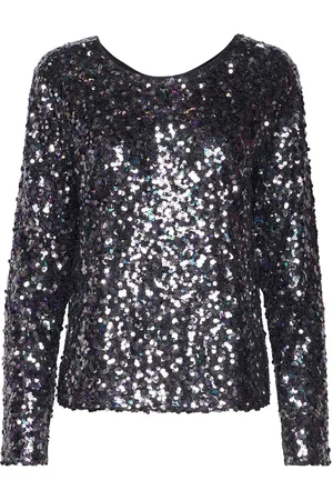 A-View Sequin Blouse Grey