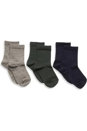 mp Denmark Wool Rib Socks - 3-Pack Patterned