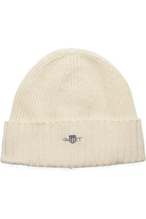 GANT Unisex. Shield Wool Beanie Cream