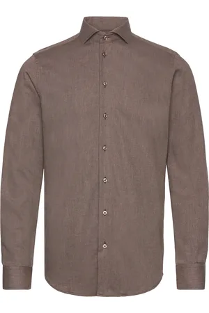BOSWEEL SHIRTS EST. 1937 Slim Fit Mens Shirt Brown