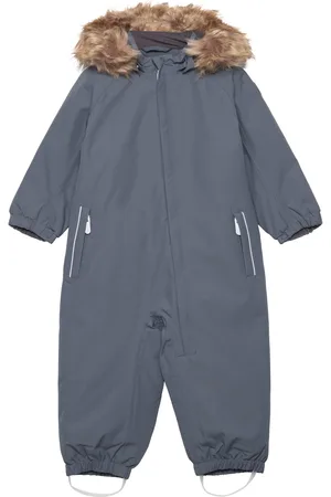 Color Kids Coverall W. Fake Fur Blue