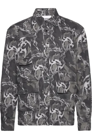 HAN Kjøbenhavn Camo Printed Utility Shirt Grey