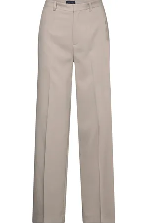 Lexington Kennedy Lyocell Blend Wide-Leg Tailored Pants Beige