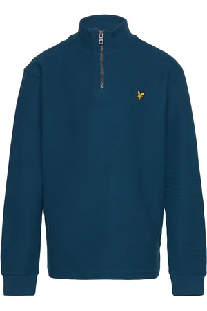Lyle & Scott Textured Midlayer Blue