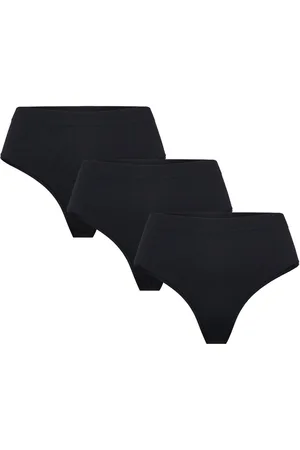 Lindex Brief Rib Thong High Seamless Black