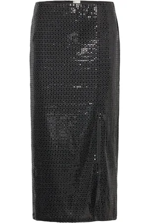 Y.A.S Darkness Hw Midi Skirt - Show Black
