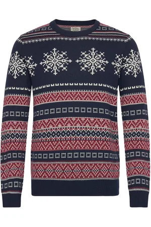 JACK & JONES Jjxmas Snowball Knit Crew Neck Jack & J S Navy