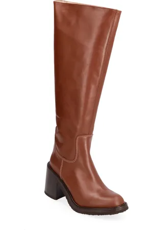 ANGULUS Boots - Block Heel Brown