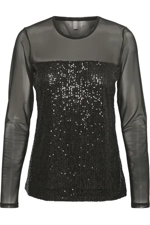 Culture Cumelida Sequin T-Shirt Black