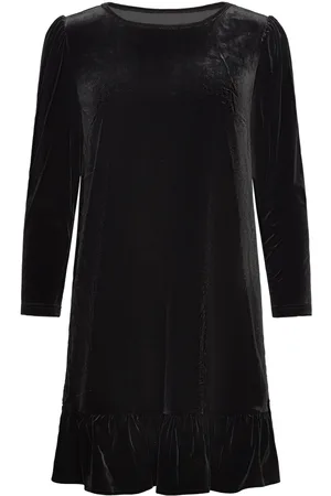 Ella&il Emilie Velour Dress Black