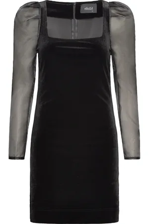 Ella&il Alberte Velour Dress Black
