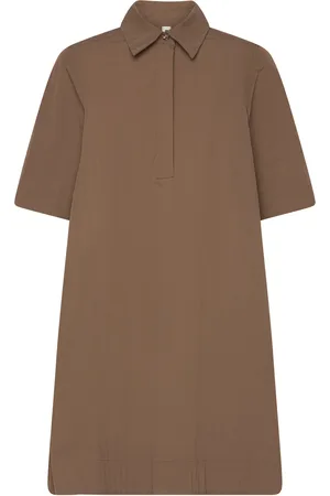 Enkel Studio Esgrass Ss Dress Short F Brown