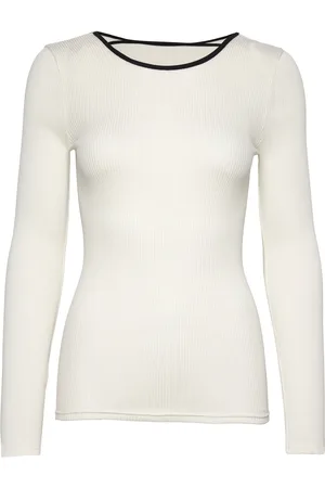 Enkel Studio Eswalmue Ls Blouse Contrast F White