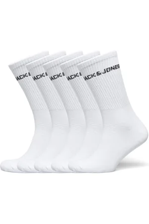 JACK & JONES Jacbasic Logo Tennis Sock 5 Pack Noos Jack & J S White