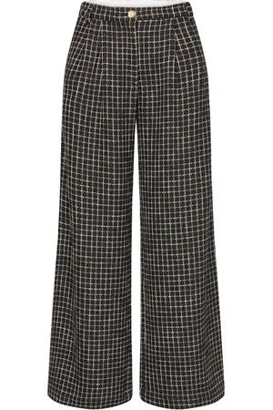 Stella Nova Checked Bouclé Pants Black