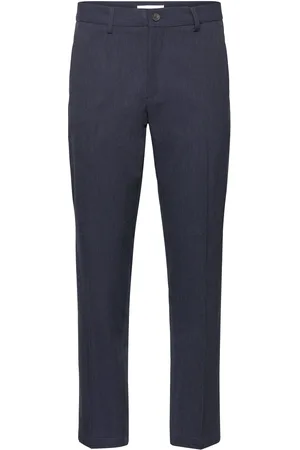 Les Deux Como Reg Wool Mélange Suit Pants Navy