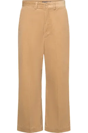 Ralph Lauren Wide-Wale Corduroy Wide-Leg Trouser Beige