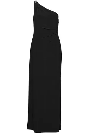 Ralph Lauren Jersey -Shoulder Gown Black