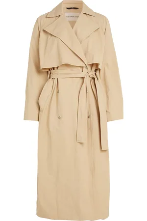 Calvin Klein Belted Trench Coat Beige