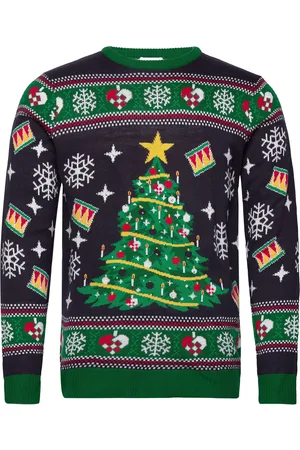 Christmas Sweats Christmas Tree Sweater Led Navy