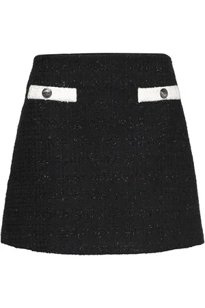 Tommy Hilfiger Tweed Mini Skirt Black
