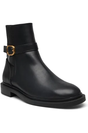 MANGO Ankle Boots With Elastic Panel And Buckle Black