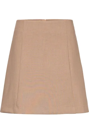 SELECTED Slfrita Mw Short Skirt Camel Mel Noos Beige
